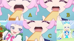 How well do you know your Himaris?
In this image are 3 incidents of Himari eating. One is from episode 2, another is from epi