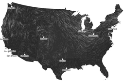 It's fun to check wind maps during major storms. Very chaotic and "unnatural" looking. 
http://hint.fm/wind/

It's like the a